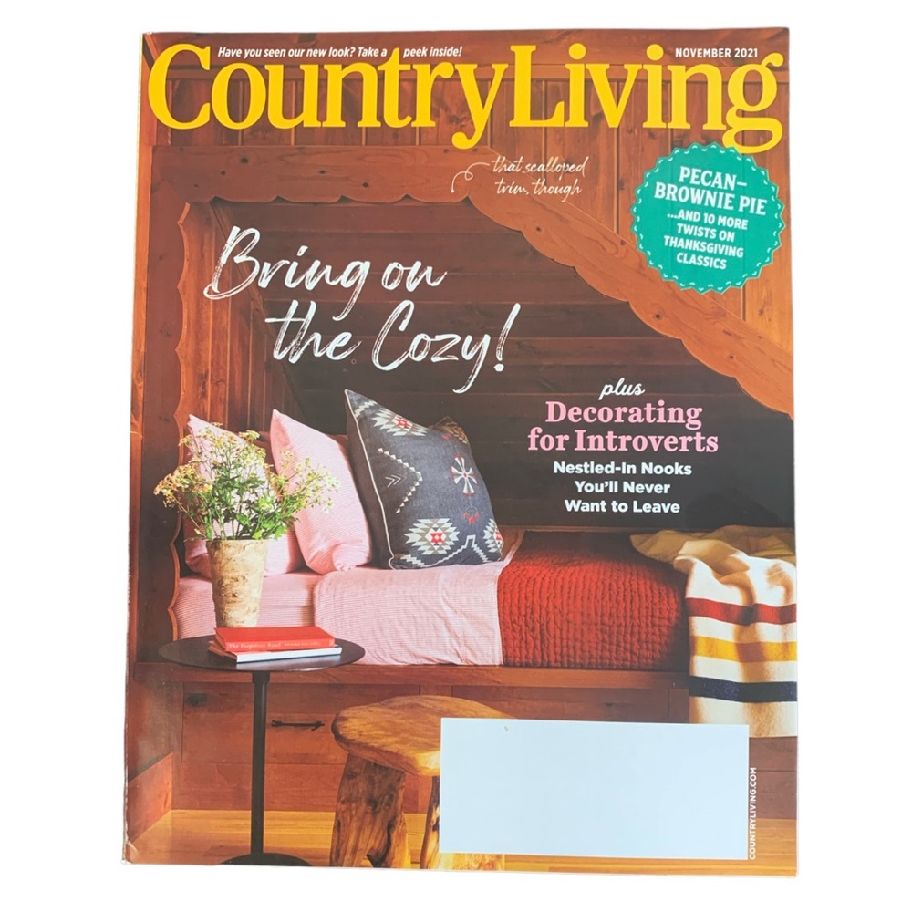 Country Living Magazine November 2021 Decorating For Introverts Bring The Cozy